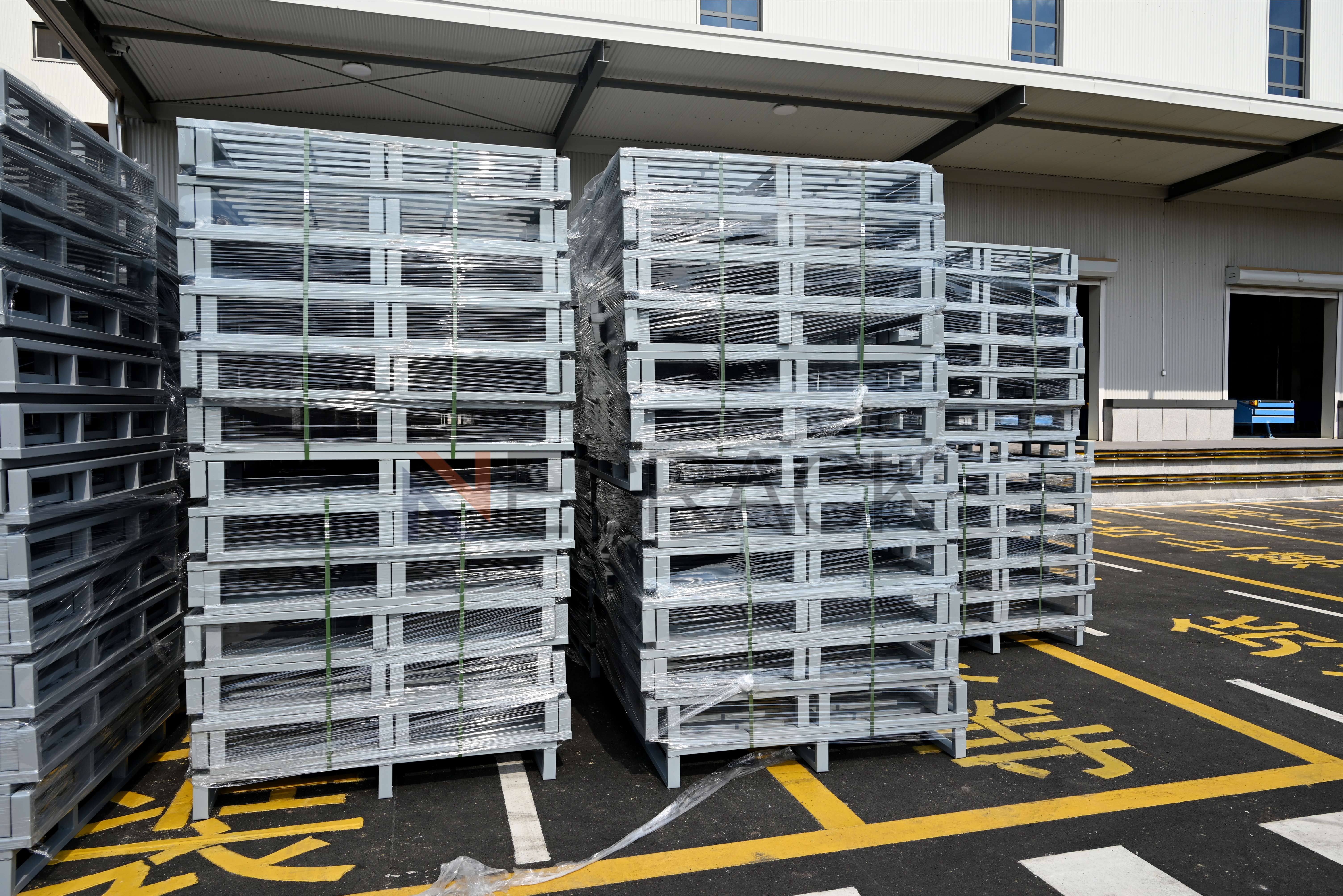 1200x1000x125mm Two-way Entry Fork Steel Pallet Load 1000kg Warehouse Pallets For Heavy Duty Storage Rack Industrial Shelves