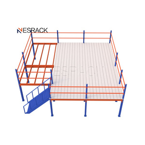 NELSON Industrial Platforms office lit mezzanine double mezzanine warehouse office mezzanine floor rack for warehouse storage