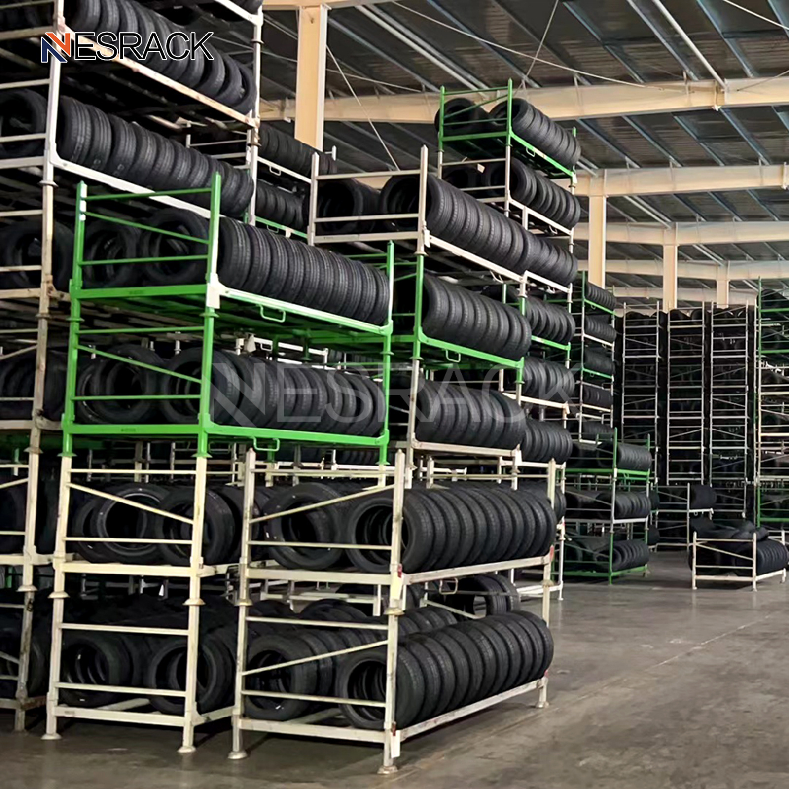 Collapsible Wire Mesh Container Cage Durable Steel Pallet Stillage For Transportation