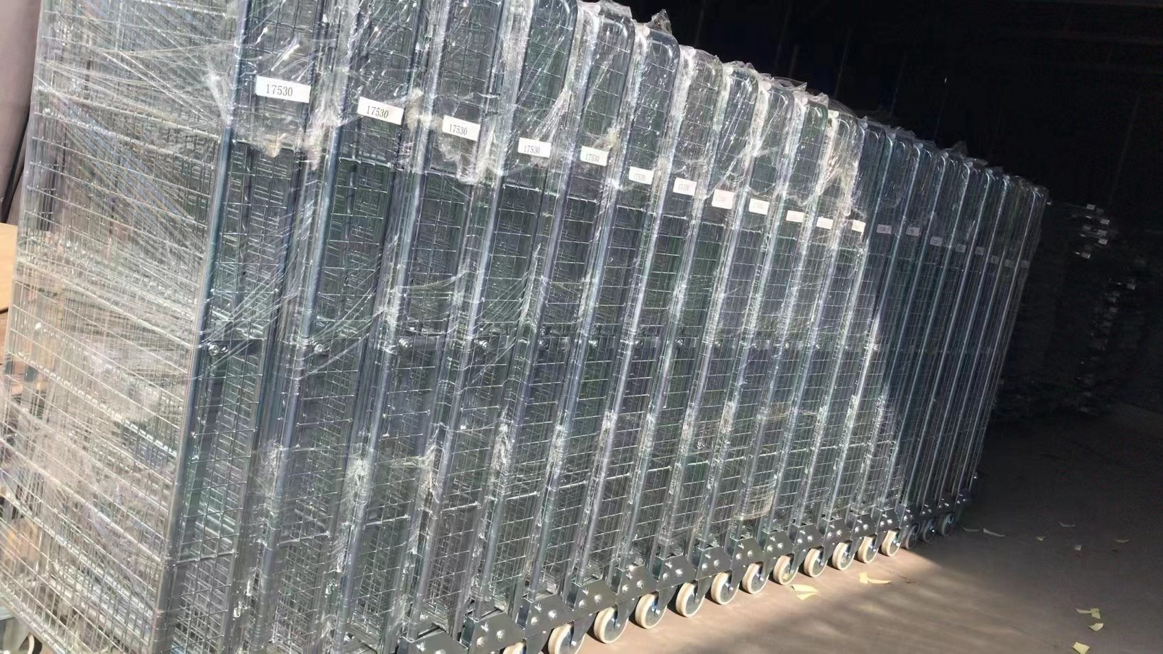 Collapsible Wire Mesh Container Cage Durable Steel Pallet Stillage For Transportation