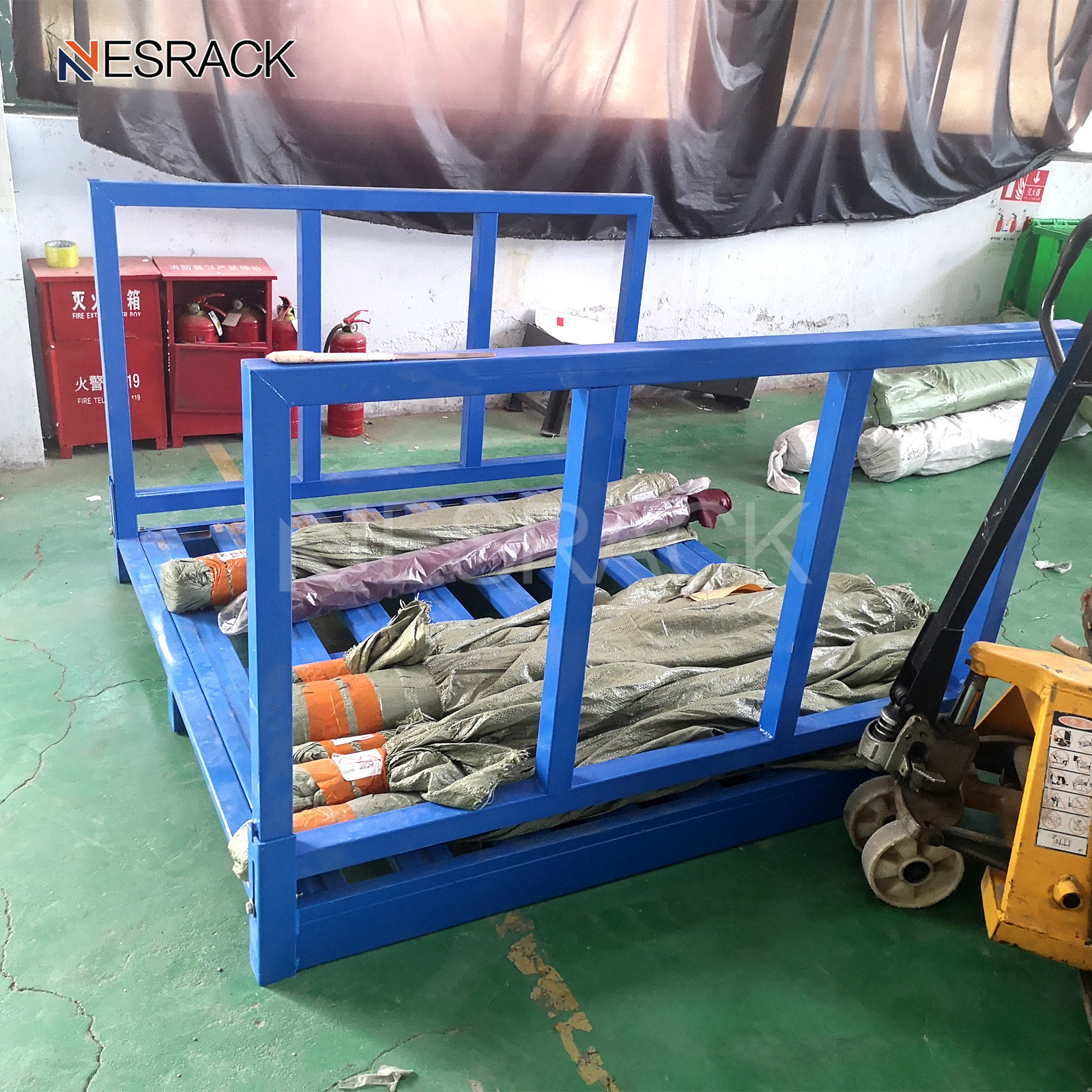 Collapsible Wire Mesh Container Cage Durable Steel Pallet Stillage For Transportation