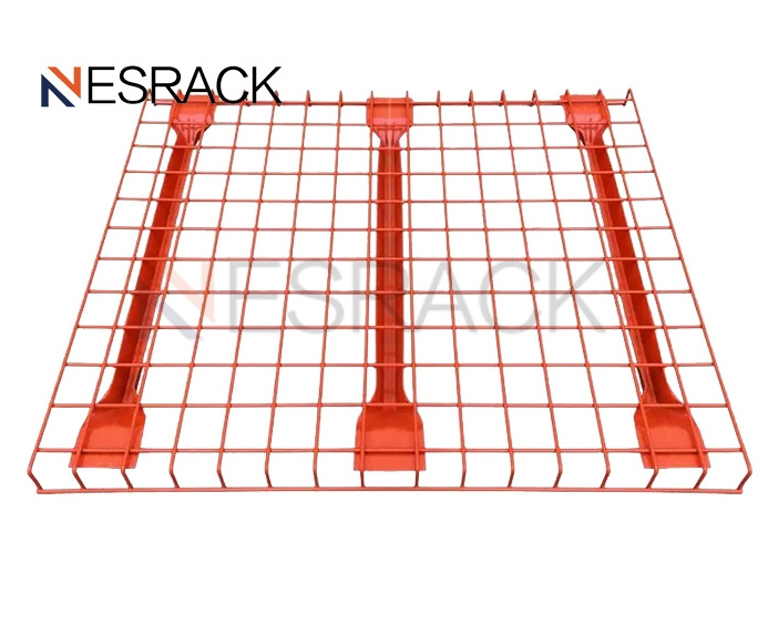 Boltless heavy duty pallet rack pallet rack stacking shelves system manufacturer with color steel wire mesh decking