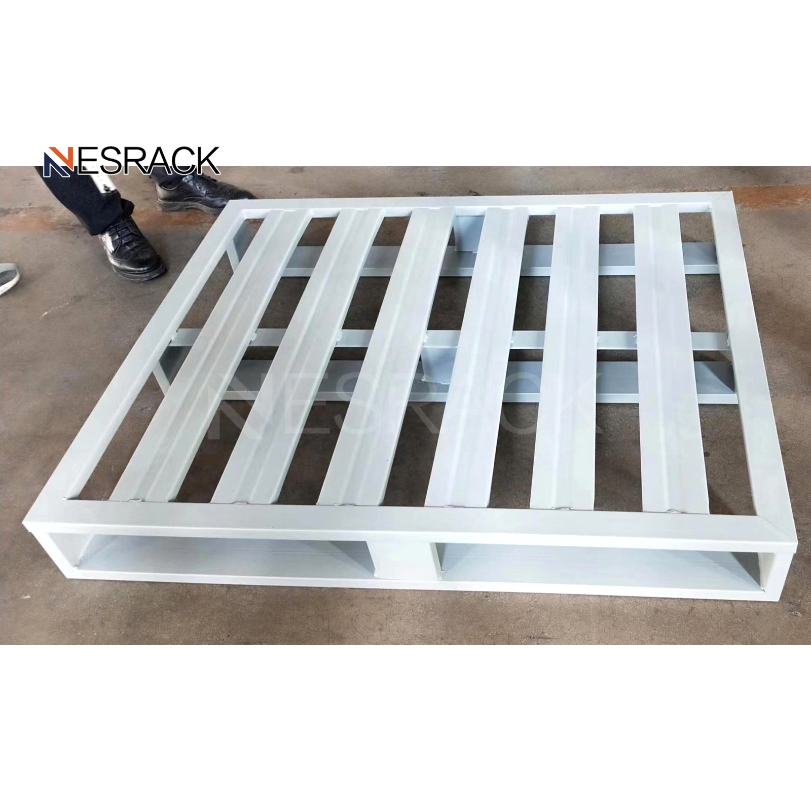 1200x1000x125mm Two-way Entry Fork Steel Pallet Load 1000kg Warehouse Pallets For Heavy Duty Storage Rack Industrial Shelves