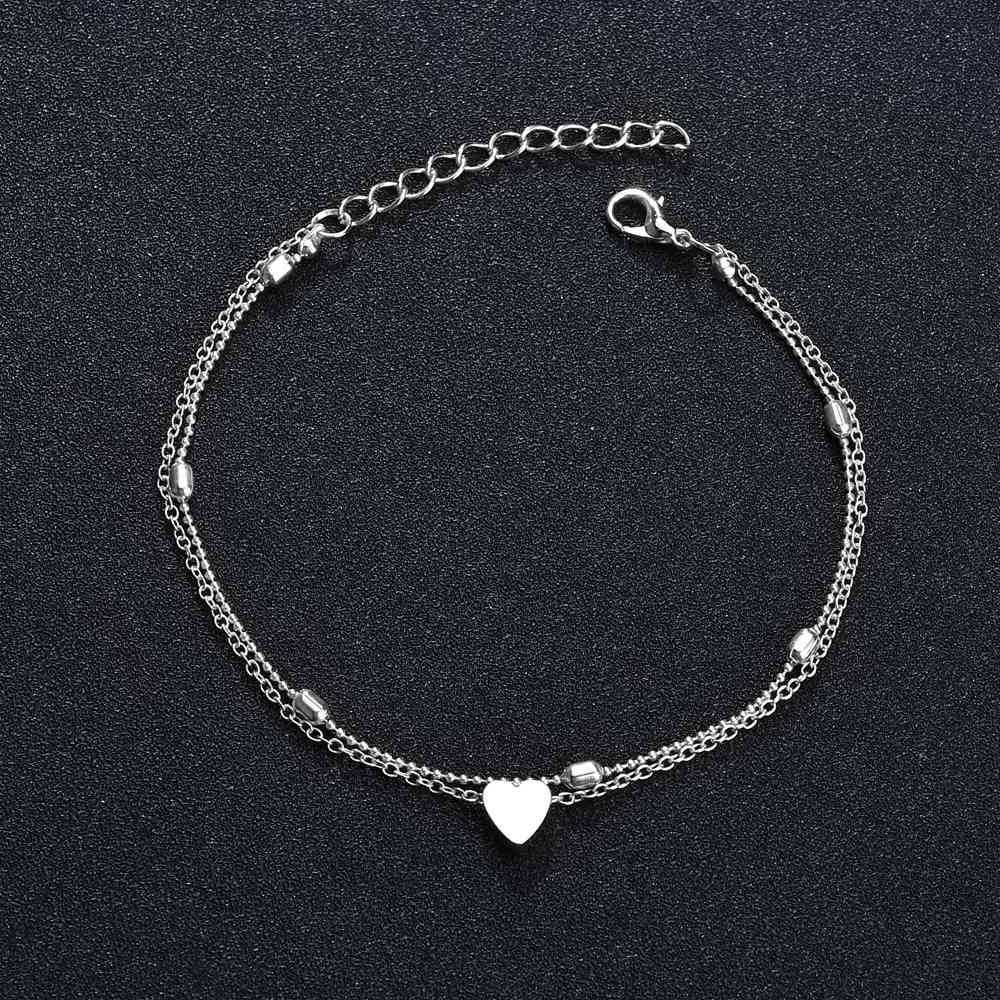 Fashion gold heart anklet design For Women NS90353