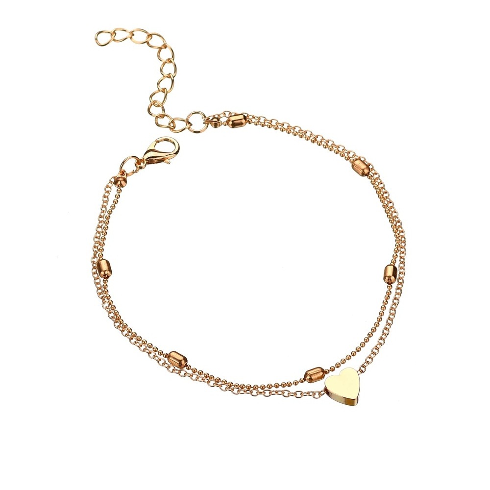 Fashion gold heart anklet design For Women NS90353