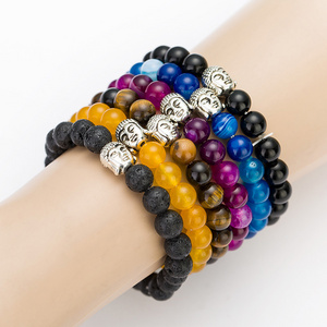 Fashion obsidian buddha bracelet for thailand jewelry wholesale N80542