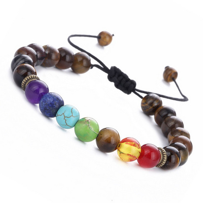 Fashion handmade charka natural stone bead bracelet with beads wholesale N800231