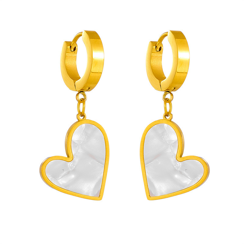 Fashion heart mini hoops earring stainless steel for wholesales N230599