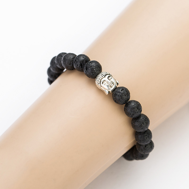 Fashion obsidian buddha bracelet for thailand jewelry wholesale N80542