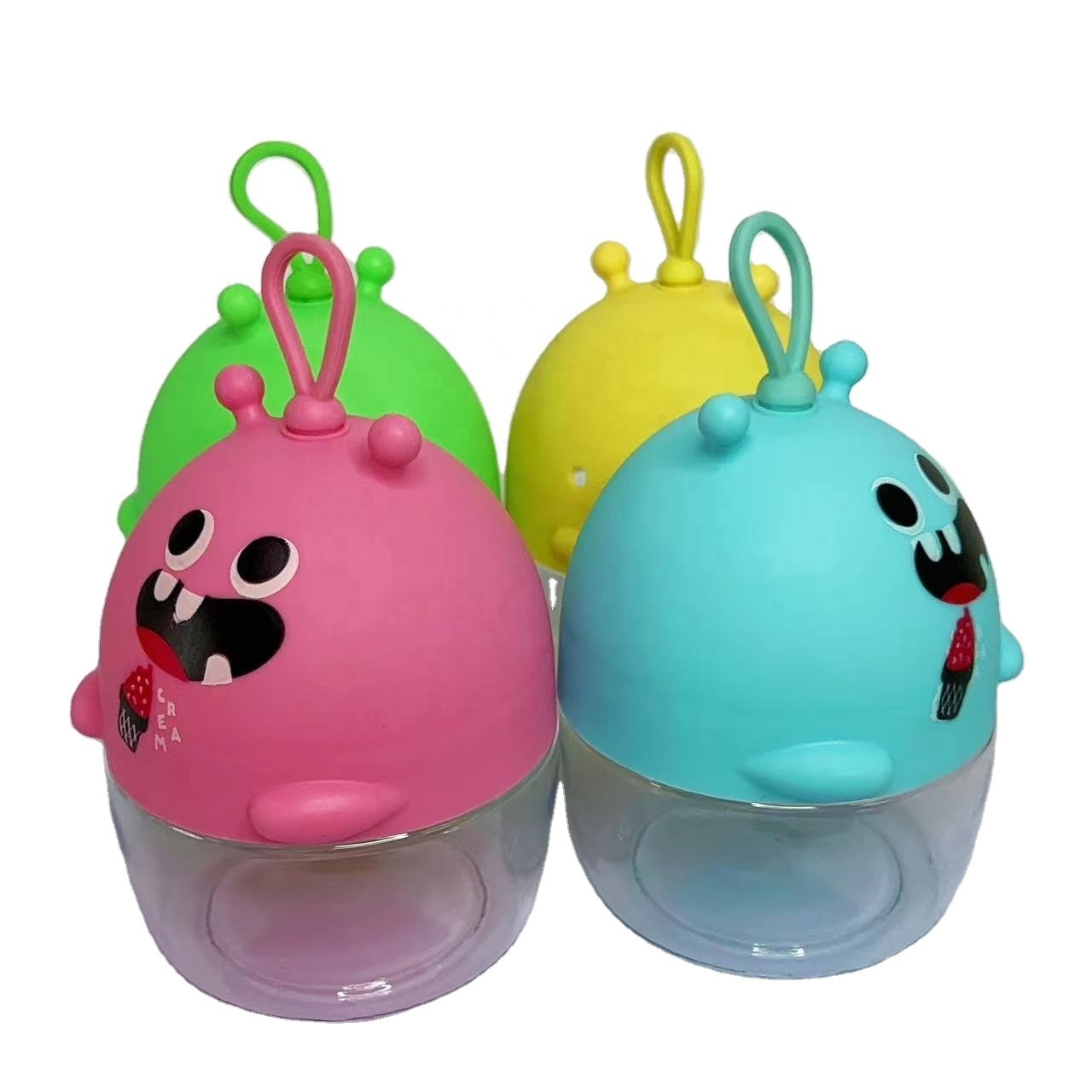 Direct factory cheap price storage jar with little monster cap packaging snacks candy toy kids manufacturer