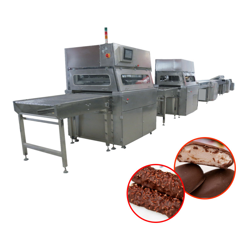 Used low price auto enrobing enrober machine for chocolate biscuit cake donut