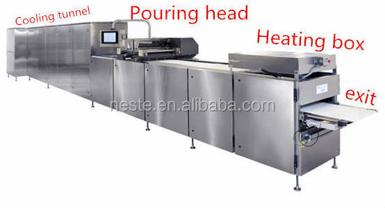 Full automatic chocolate production line chocolate bar making machine