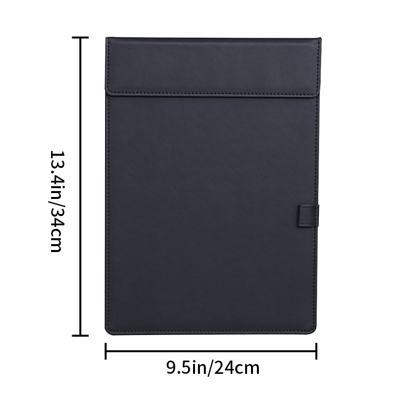 A4 Magnetic Conference Pad with Pen Holder Office File Clip Folder Document Organizer Writing Pad Card Leather A4 Clipboard