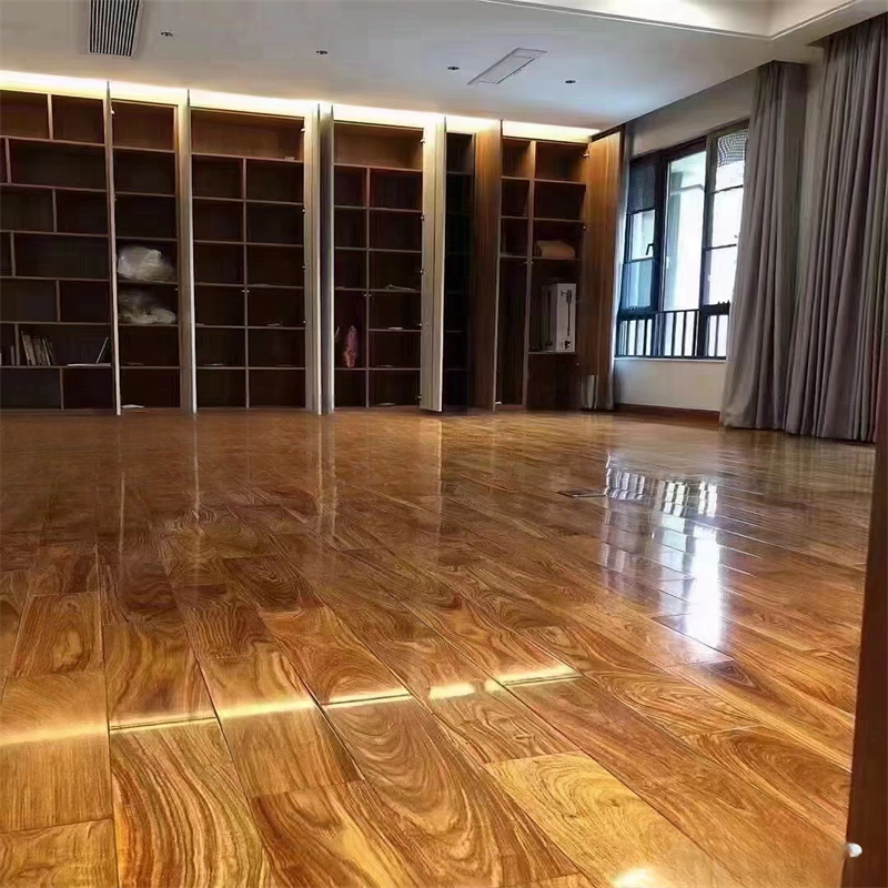 2023 Export Hardwood Timner Grand Wood Grain Glossy UV Coating Smooth  Finished Brazilian Rosewood Solid Wood flooring