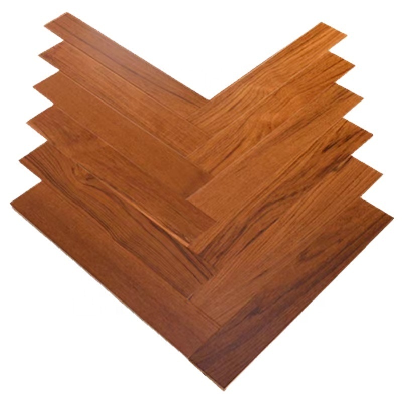 Super Waterproof Wood Tiles UV Coating Natural Finished Burma Teak Parquet Herringbone Hardwood & Solid  Wood flooring