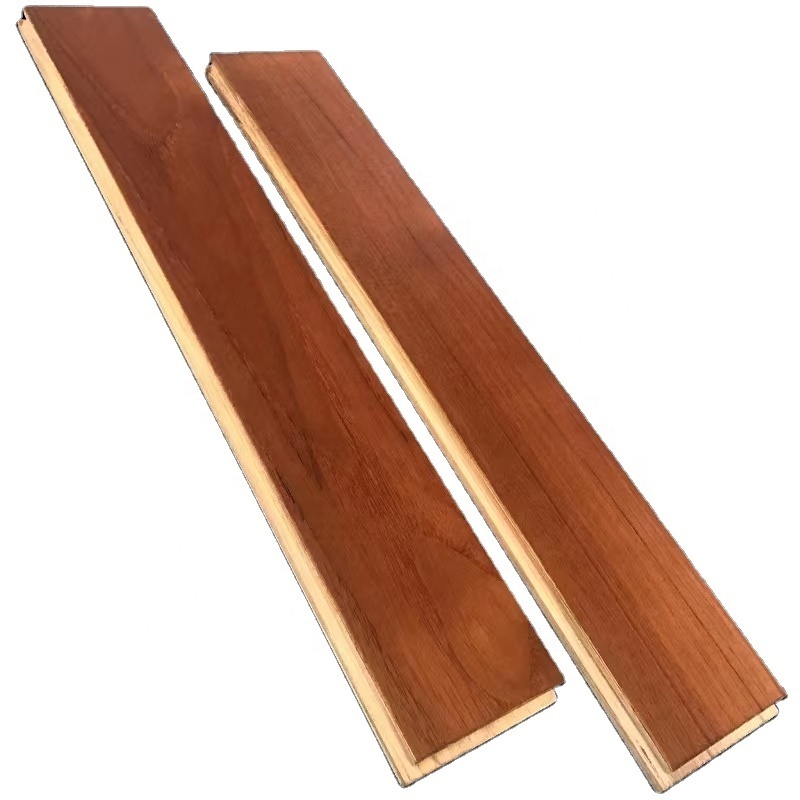 The King of Wood Board UV Coating Smooth Finished Burma Teak Stable Hardwood & Waterproof Solid Wood flooring