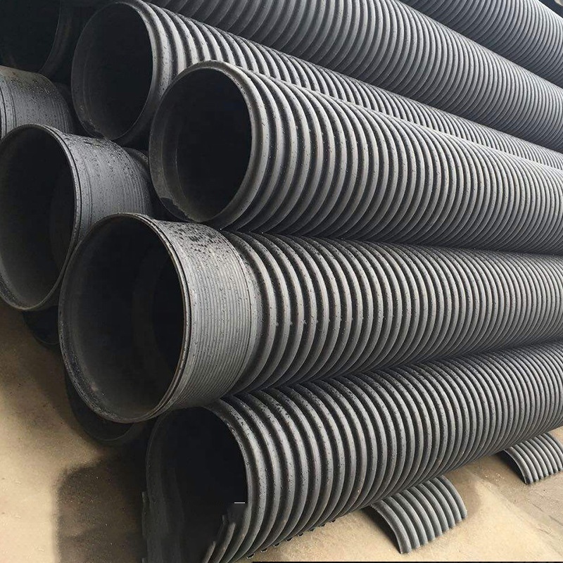 PE drainage pipe dwc hdpe plastic culvert pipe hdpe double wall corrugated pipe