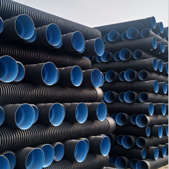 PE drainage pipe dwc hdpe plastic culvert pipe hdpe double wall corrugated pipe