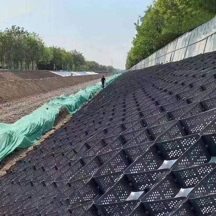 Geocell for Retaining Wall Textured and Perforated HDPE Plastic Geocells