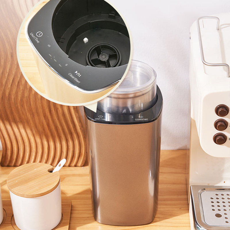 Cordless Coffee Grinding Rechargeable Coffee Grinder Stainless Steel Core Timing Weighting Function Touch Control