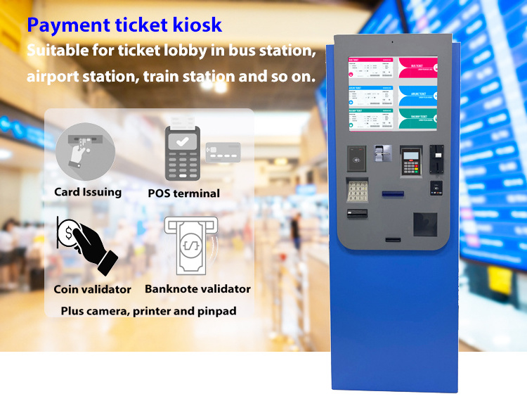 Floor standing self-service payment ticketing kiosk kiosk for sale touch self-service terminal kiosk