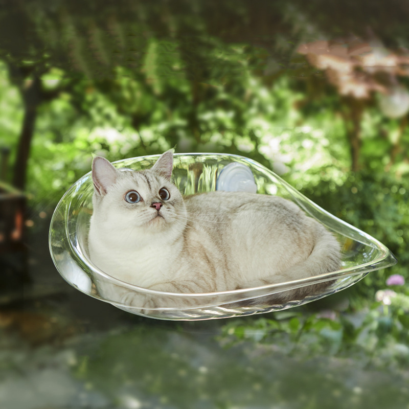 2023 New Design Clear Cordless Cat Window Perch Hammock Bed Cat Shelves And Perches Seat For Wall And Window