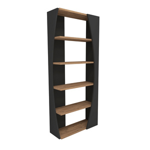 Nestor Modern Bookcase Bookshelf Shelving Unit Bookstore 5 Tier Unique Shelves for Home Office - Atlantic Pine & Anthracite