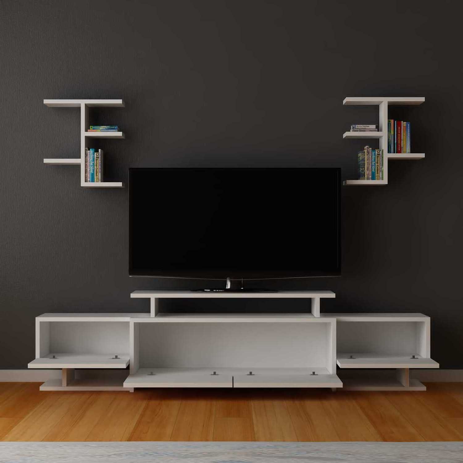 Blossom 180.4 cm TV Stand TV Unit Entertainment Center Wall Cabinets Shelves for 52