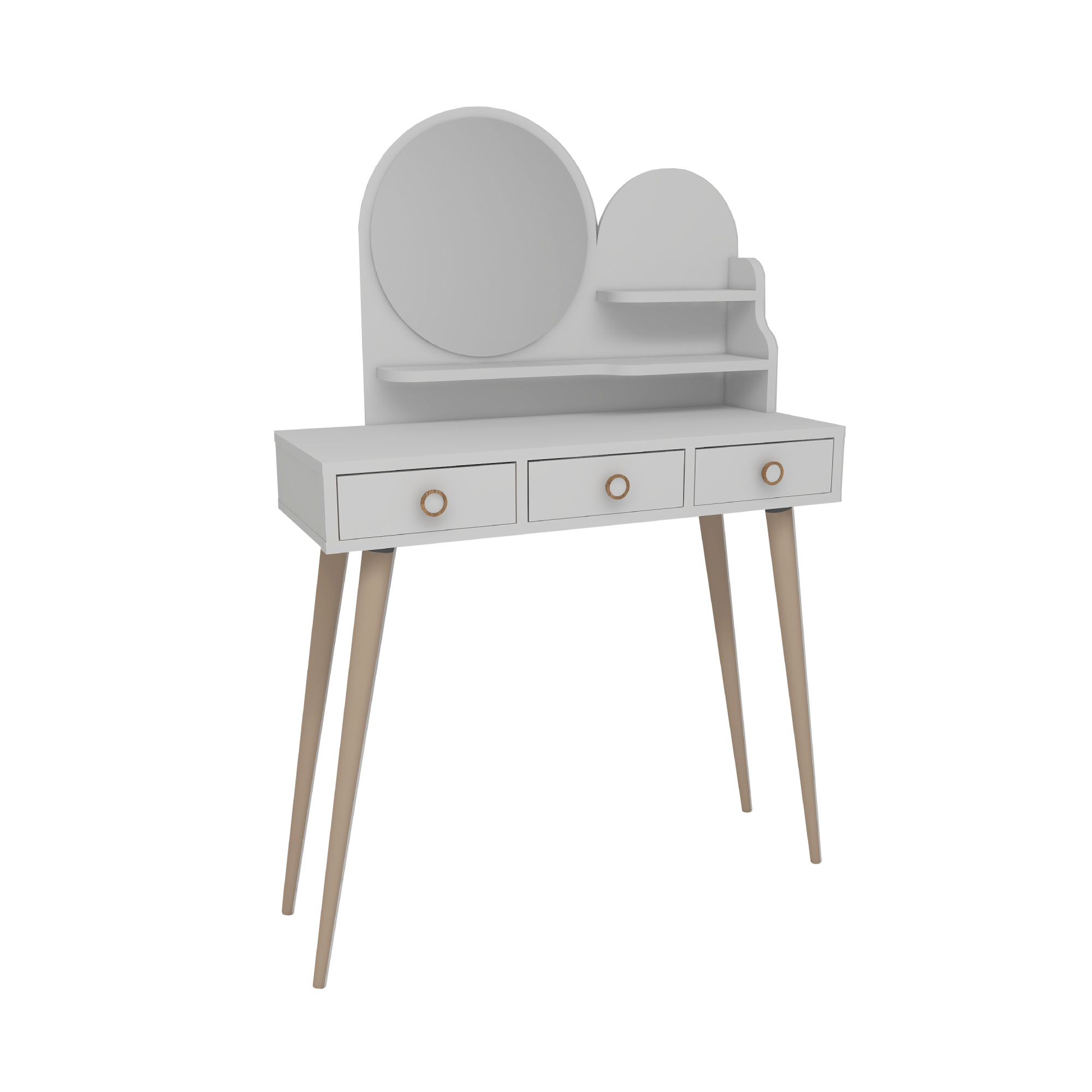 Vetone Makeup Vanity Table with Mirror - White toilet table  makeup vanity  makeup table