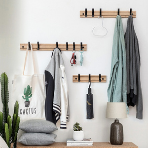 Coat Hanger Rack Clothes Hanger Hooks Living Room Closet Wooden Hat Racks