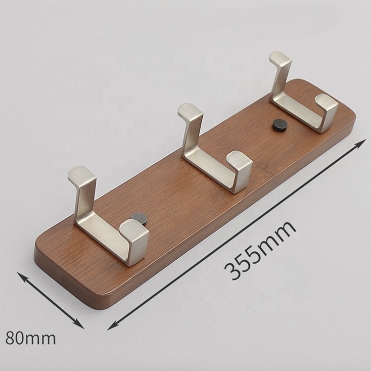 High Quality Wooden Wall Hooks Wall Mounted Coat Hook Decorative Key Holder Bathroom Rack