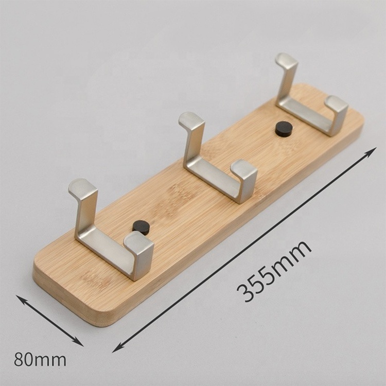 High Quality Wooden Wall Hooks Wall Mounted Coat Hook Decorative Key Holder Bathroom Rack