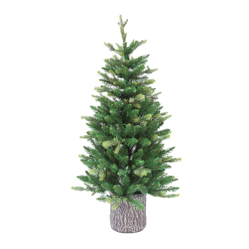 Home Decor Artificial Decoration Mini Snowy Christmas Tree With  Wooden Base&Led Lights