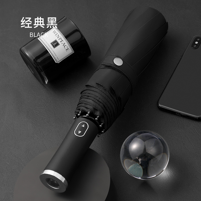 Popular Styles Led Rainy Sunny Automatic Flashlight Umbrellas With Logo Printing