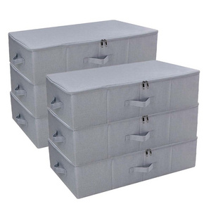 Under Bed Storage Contaniners Bins Large Foldable Large Capacity Fabric Blankets Storage Box Organizer