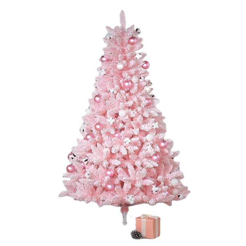 High Quality Artificial 3M Wire Cross 12 Ft Pink Smart Cedar String Christmas Tree Shaped Battery Led Light With Umbrella Base