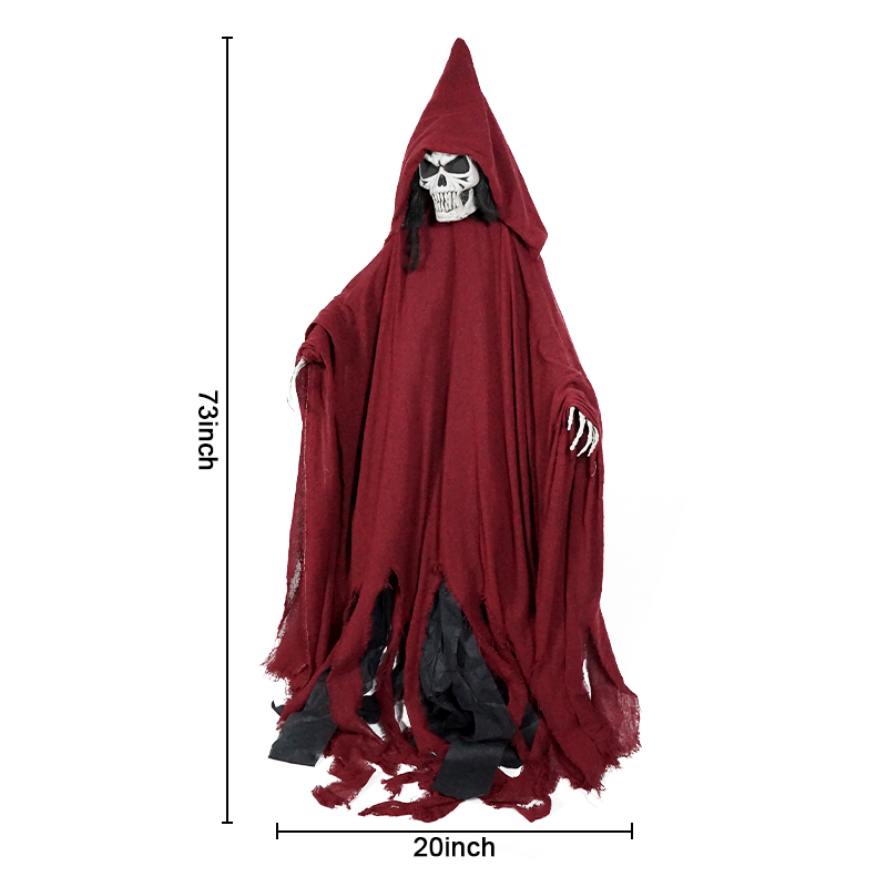 Red Life Size Giant Animated Glow In The Dark Scary Pose able Party Outdoor Supplies Decorations Skeleton For Halloween