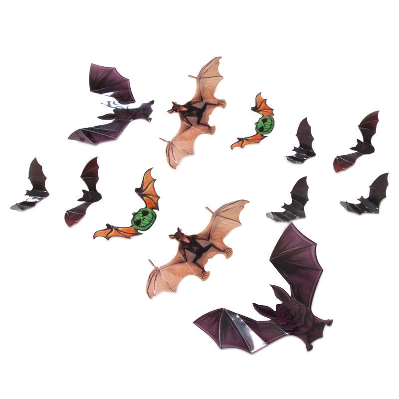 Pet Various Sizes Bat Spider Wall Stickers Holiday Decoration Window Garage Wall Stickers For Window Wall Decorations