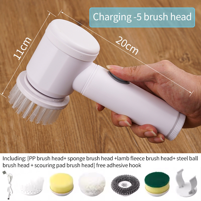 Wholesale  Kitchen Dishwashing Brush Sink Cleaner Bathroom Bathtub Clean Brush Spin Scrubber Electric Cleaning Brush