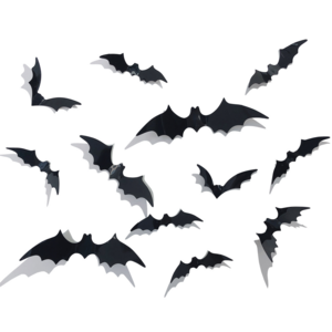 Halloween Decoration Bats Pasted 3D Black Stereoscopic Wall Pasted Stereoscopic Festive Party Atmosphere Decorative Stickers