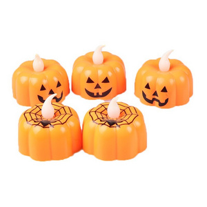 Halloween Pumpkin Candle Light Halloween Party Supplies LED Lights Lantern Lamp Ornaments