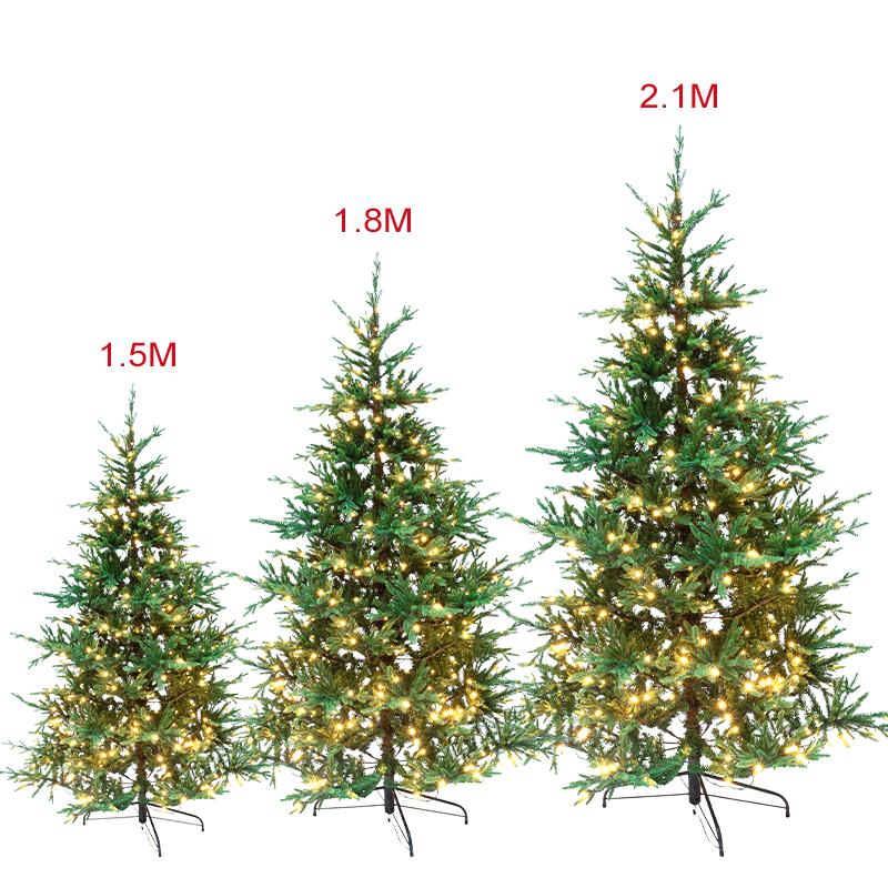 Xmas Tree High Quality Green Pvc Pet Pe Mixed New Made Artificial Christmas Tree With Ornaments