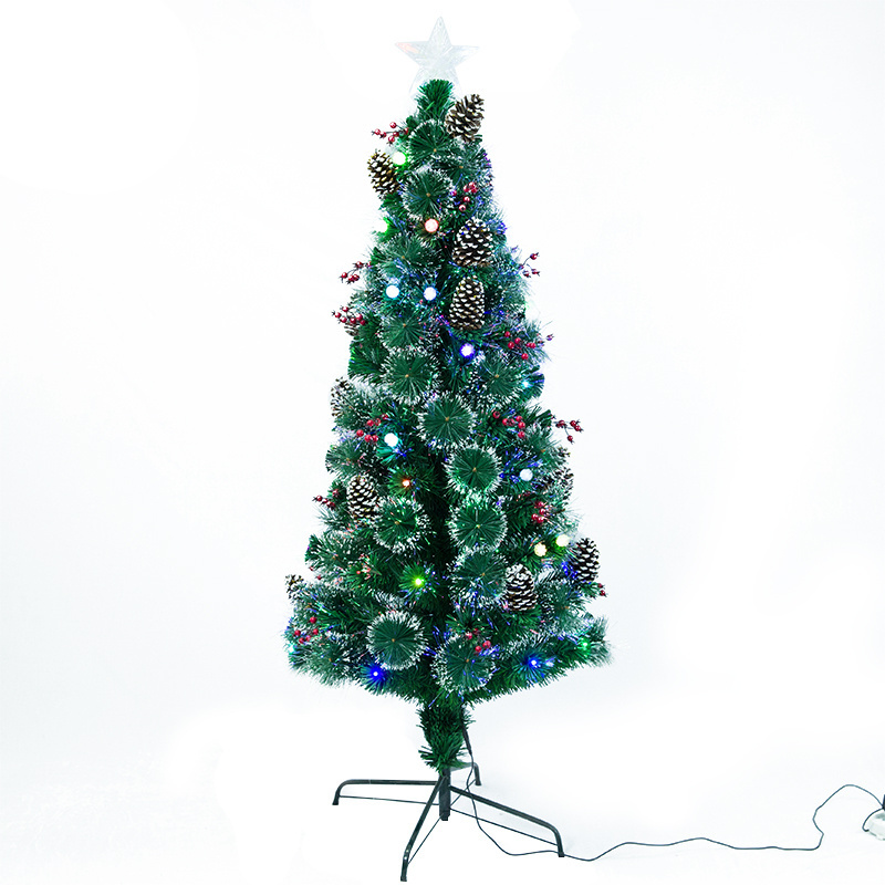 Christmas Glitter Trees XMAS Christmas Cone Tree Fiber Optic Christmas Tree With Umbrella Base