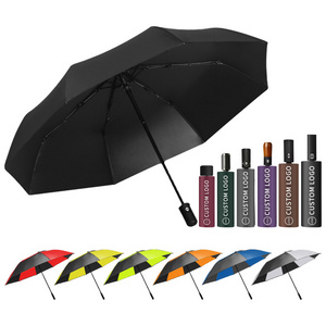 Portable Light Parasol Folding Rain Uv Automatic Custom Logo Golf Umbrellas Sun Folding Umbrella With Flashlight