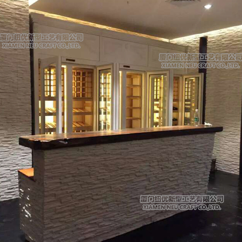 NEU Light weight PU large faux pu stone rock 3d sound proof wall panels for house decoration