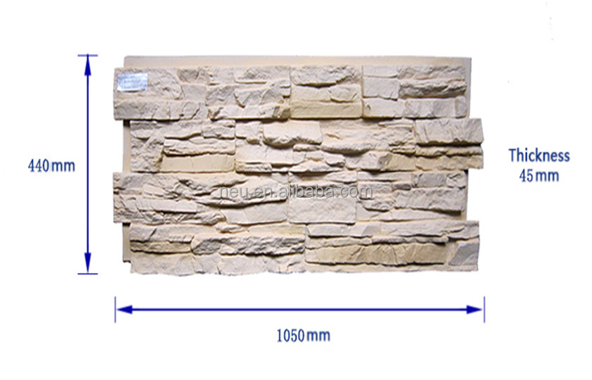 HOT SALE  exterior interior wall paneling siding faux stone stack stone 3d wall panel Lightweight