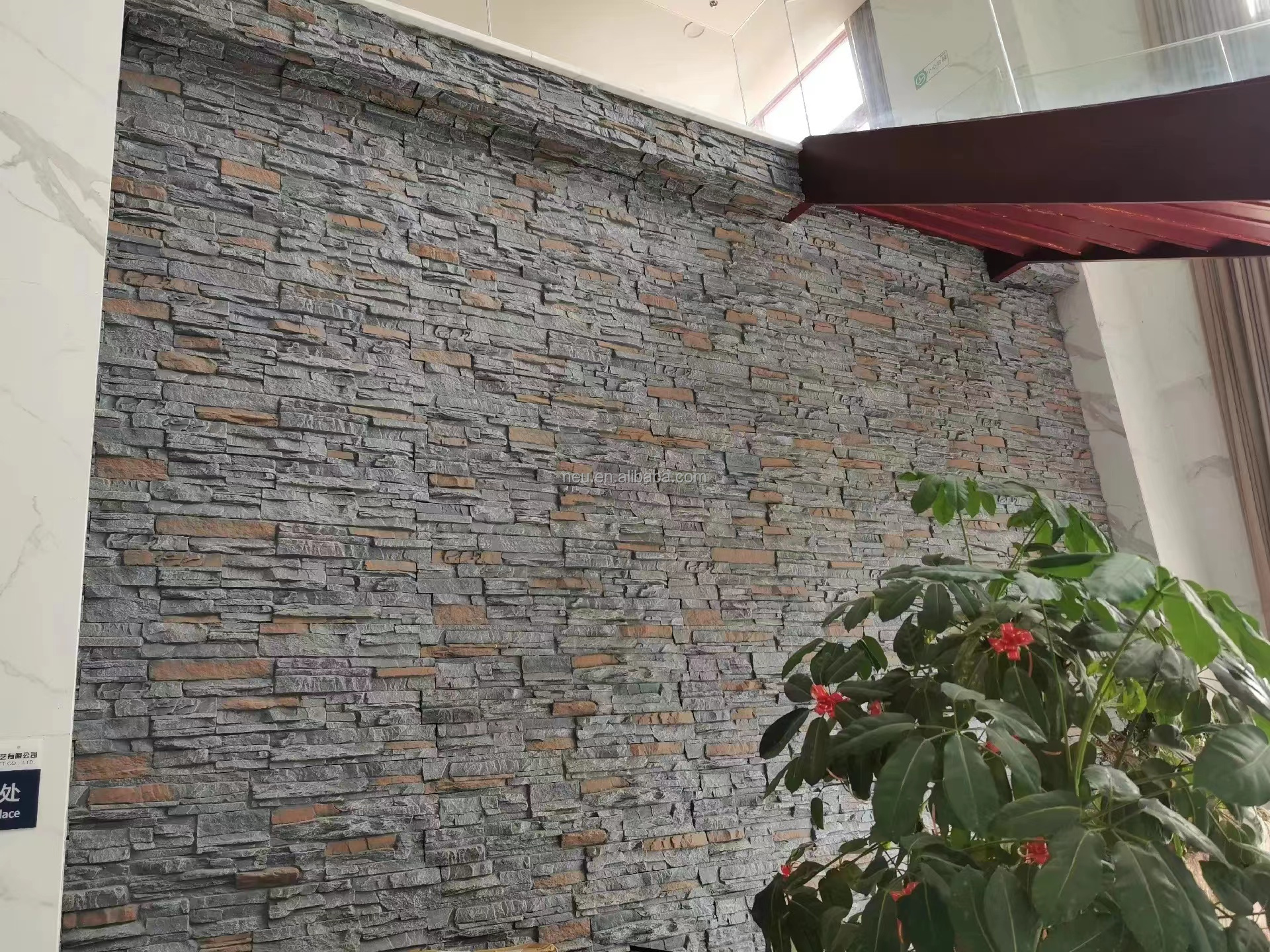 Faux soft stone decorative stone wall panels 3d pvc wood veneer concrete board for stone exterior wall cladding