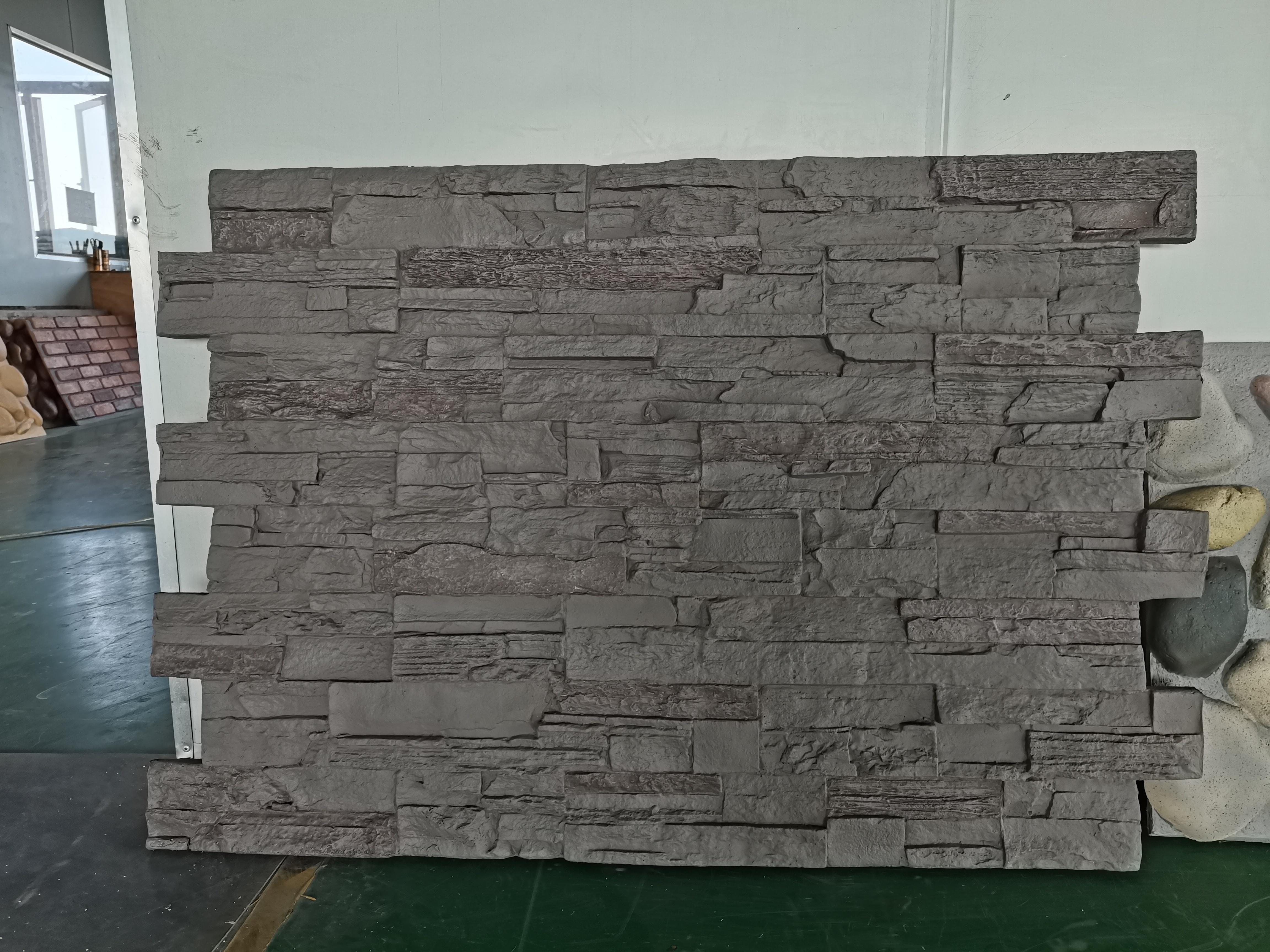 NEU 2024 Hot sales artificial PU cultural stone PU Stone panel for external decoration faux leather wall panels Light stone