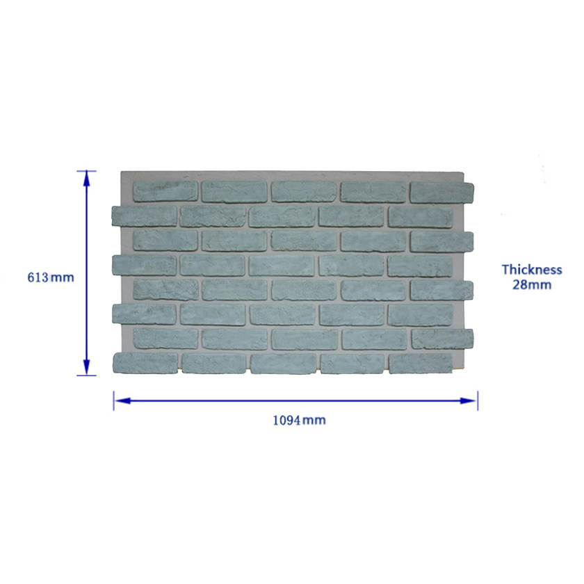 NEU New trendy front house wall decorative concrete looking grey brick slip artificial faux thin brick panel veneer