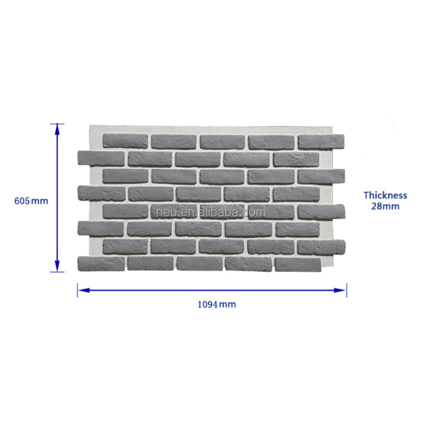 NEU factory water proof stone veneer for building exterior faux stone wall exterior panel rock siding wall panel